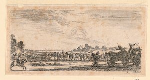 Battle Scene, fra "Designs of Some Troop Conduct, Cannons, and Town Attacks" af Stefano della Bella