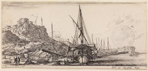 Lastning af forskellige skibe (Divers embarquements): Galeon, der er ved at forlade redden