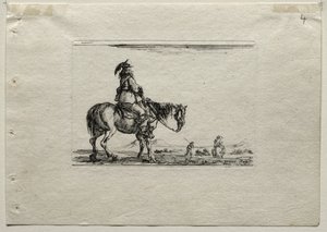 Capricer: Mounted Cavalier. af Stefano della Bella