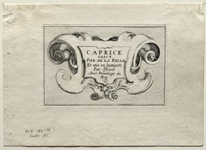 Caprices: Titelside. af Stefano della Bella