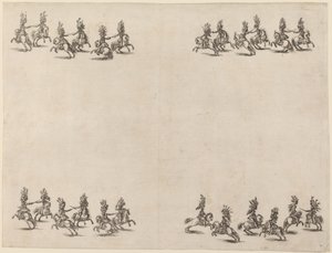 Kavalerer, der kæmper med sværd, 1652. af Stefano della Bella