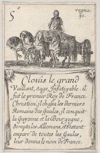 Clovis le grand Vaillant, vismand..., fra Game of the Kings of France Jeu des Rois de F..., 1644.