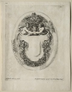Samling af forskellige caprices og nye designs af kartoucher og ornamenter: nr. 10. af Stefano della Bella
