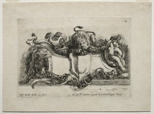 Samling af forskellige caprices og nye designs af kartoucher og ornamenter: nr. 18. af Stefano della Bella