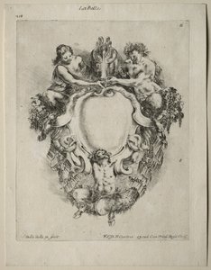 Samling af forskellige caprices og nye designs af kartoucher og ornamenter: nr. 11 af Stefano della Bella