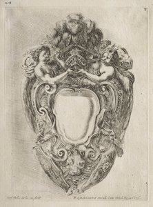 Samling af forskellige Caprices og nye designs af kartoucher og ornamenter: nr. 3 af Stefano della Bella