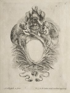 Samling af forskellige Caprices og nye designs af kartoucher og ornamenter: nr. 5 af Stefano della Bella