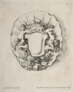 Samling af forskellige caprices og nye designs af kartoucher og ornamenter: nr. 7 af Stefano della Bella