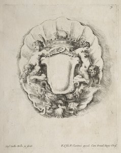 Samling af forskellige caprices og nye designs af kartoucher og ornamenter: nr. 7. af Stefano della Bella