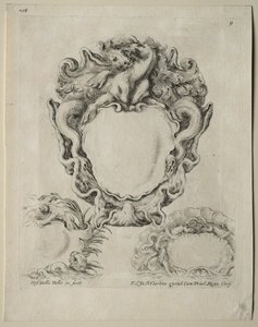 Samling af forskellige Caprices og nye designs af kartoucher og ornamenter: nr. 9. af Stefano della Bella