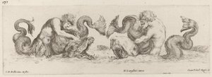 Delfiner og tritoner, sandsynligvis 1648. af Stefano della Bella