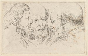 Tre filosoffers hoveder af Stefano della Bella