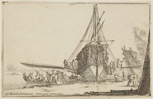 Ombordstigning (Forskellige figurer) af Stefano della Bella