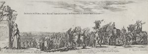 Den polske ambassadørs indrejse i Rom, 1633. af Stefano della Bella
