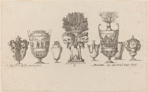 Fantastiske vaser, sandsynligvis 1646. af Stefano della Bella