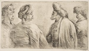 Fire tyrkere, halvlængde, ca. 1662. af Stefano della Bella