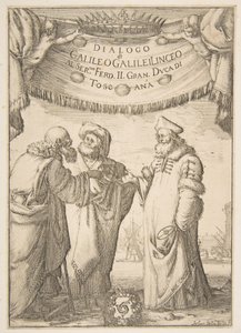 Frontispice for Dialog af Galileo Galilei, 1632. af Stefano della Bella