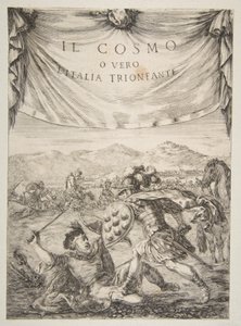 Frontispice til Il Cosmo, 1650. af Stefano della Bella
