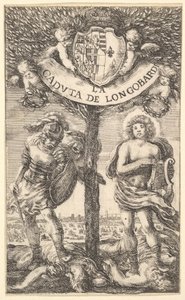 Frontispice til Longobardis fald La Caduta de Longobardi, digte af Sigismond B ..., 1656. af Stefano della Bella