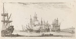 Gruppe af skibe, 1644. af Stefano della Bella
