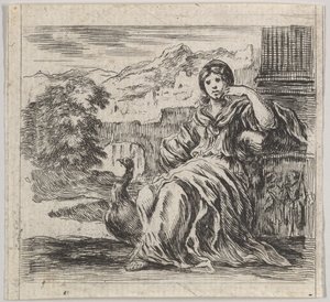 Juno, fra Game of Mythology Game of Mythology, 1644. af Stefano della Bella