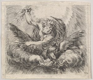 Jupiter, fra Game of Mythology Game of Mythology, 1644. af Stefano della Bella