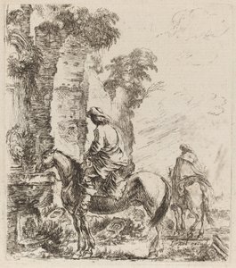 Landskab med Ryttere, 1646. af Stefano della Bella