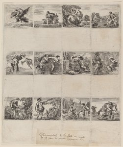 Mytologiske spillekort, 1644. af Stefano della Bella