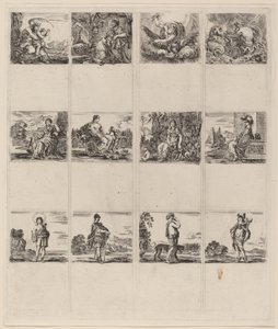 Mytologiske spillekort, 1644. af Stefano della Bella
