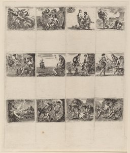 Mytologiske spillekort, 1644. af Stefano della Bella