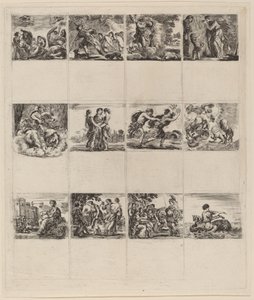 Mytologiske spillekort, 1644. af Stefano della Bella