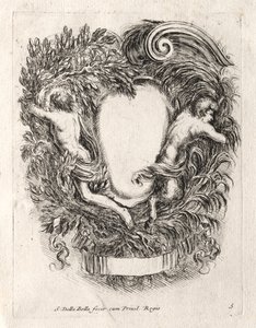 Ny model til en kartouche, 1647. af Stefano della Bella