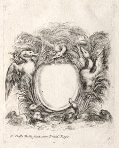 Ny model til en kartouche, 1647. af Stefano della Bella
