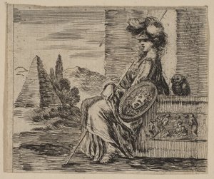 Pallas, fra Game of Mythology Game of Mythology, 1644. af Stefano della Bella