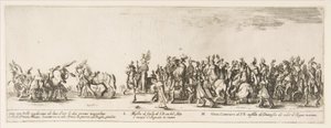 Del af indgangen til den polske legation L og M, 1633. af Stefano della Bella