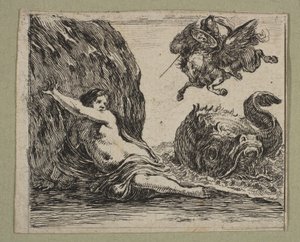 Perseus og Andromeda, 1644. af Stefano della Bella