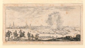 Plade 11, fra "Designs for Some Troop Conduct, Cannons and Attacks on Towns" af Stefano della Bella