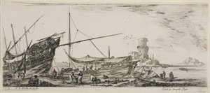 Plade tre fra forskellige inddæmninger af Stefano della Bella