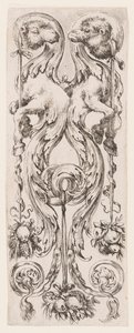 Tallerken, fra Ornamenti o Grottesche (Ornamenter eller Grotesker) af Stefano della Bella