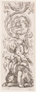 Tallerken, fra serien Ornamenti o grottesche (Ornamenter eller Grotesker) af Stefano della Bella