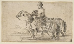 Polske brudgom badeheste, ca. 1662. af Stefano della Bella