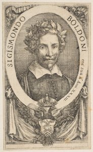 Portræt af digteren Sigismond Boldoni, 1656. af Stefano della Bella