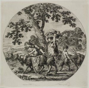Satyr-familievandring af Stefano della Bella