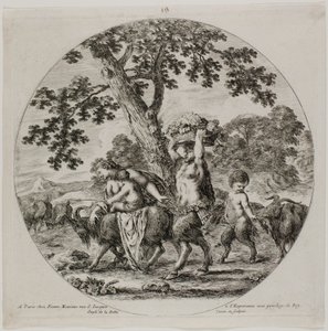 Satyr-familievandring af Stefano della Bella