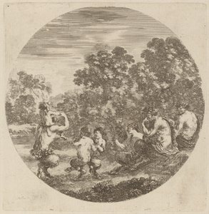 Satyrer og Faun af Stefano della Bella