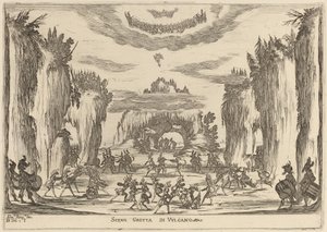 Grottescene af Vulcano af Stefano della Bella