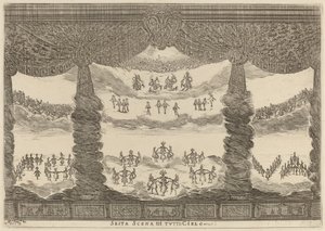 Sjette scene af hele himlen, 1637. af Stefano della Bella