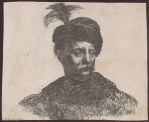 Studie af en polsk adelsmand som buste, fra serien «Principii del disegno» af Stefano della Bella