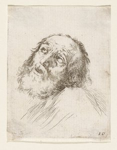 Hoved af den angrende Sankt Peter af Stefano della Bella