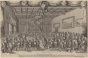 Banketten i Piacevoli, 1627. af Stefano della Bella